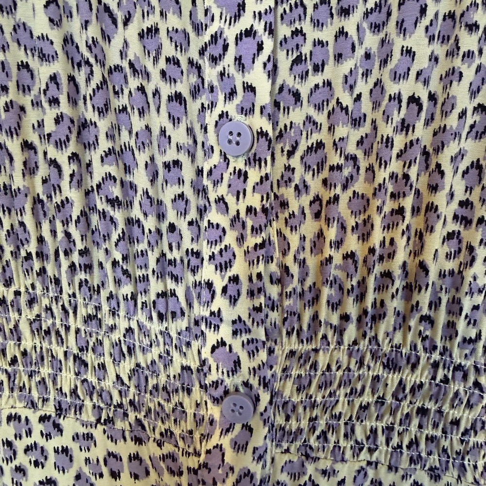 Whistles Midi Dress with Purple Leopard Print NWOT - Picture 3 of 8